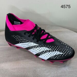 adidas Predator Accuracy.4 S FxG Cleats Mens Sz 10.5 Black White Hot Pink GW4600